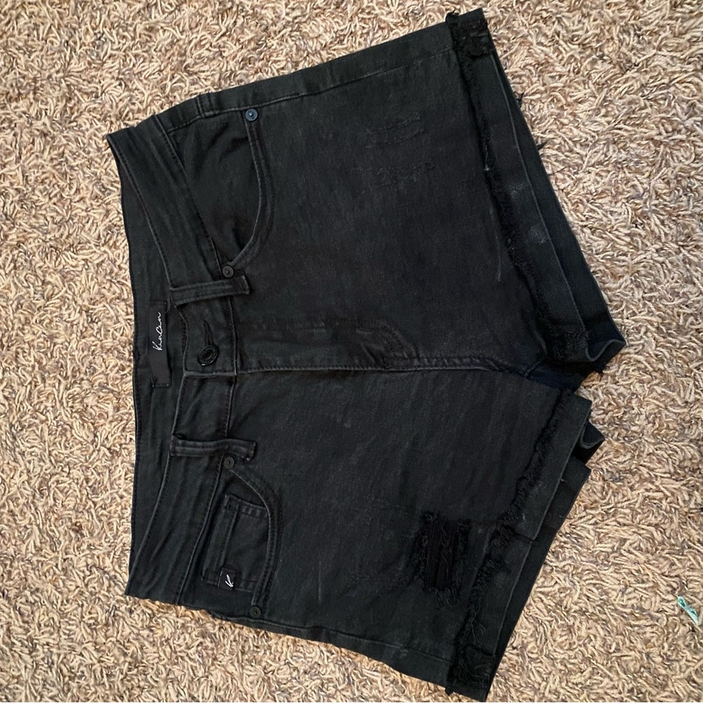 Kancan Black Denim Shorts